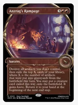 Anzrag's Rampage (Showcase) | MTG MKM | Artifact Board Wipe Reanimate | Rare NM - Image 1