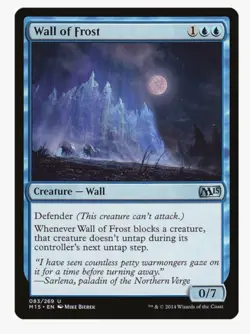 Wall of Frost MTG M15 LP | EDH Pillow Fort Defender Wall Tribal Lockdown Control - Image 1
