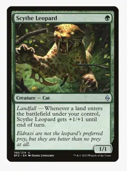 ​Scythe Leopard | MTG BFZ | Cat Landfall Aggro Pauper EDH | LP - Image 1