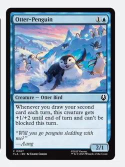 Otter-Penguin | MTG TLA Avatar | Creature Otter Bird Unblockable Draw | NM - Image 1
