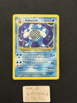 Pokemon 1999 WOTC Base Set - Poliwrath - 13/102 - Holo Rare - MP-HP - Image 1