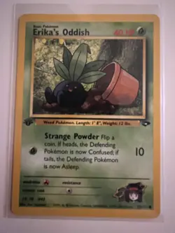 Erika's Oddish 70/132 1st Edition Common Excellent Condition Gym Challenges WOTC - Image 1