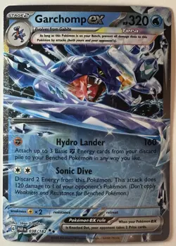 Garchomp ex - 038/182 - Double Rare - Pokemon TCG Paradox Rift Holo NM - Image 1