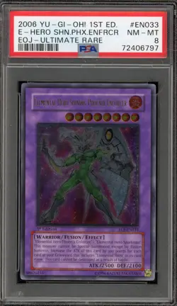 Yu-Gi-Oh! E- Hero Shining Phoenix Enforcer 1st Ed Ultimate Rare EOJ-EN033 PSA 9 - Image 1