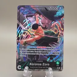 Bandai One Piece CCG Roronoa Zoro OP12-020 Leader Card English 5000 Power - Image 1
