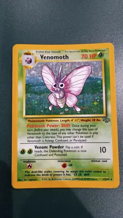 Pokemon Tcg Card Venomoth Holo Rare Jungle 13/64 LP Condition Vintage - Image 1