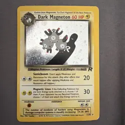 Pokemon Dark Magneton TCG Holo Rare Card 11/82 - Image 1