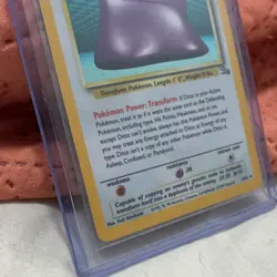 Pokemon Ditto Fossil Holo Rare Card 3/62 Unlimited 50HP WOTC 1999 Vintage MINT - Image 4