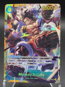 Monkey.D.Luffy OP11-118 SEC - One Piece TCG - English Card Near-Mint Secret Rare - Image 1