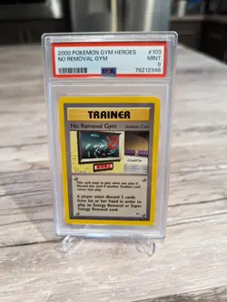 PSA 9 MINT No Removal Gym 103/132 RARE Gym Heroes Pokemon Card 650 - Image 1