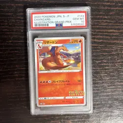 Charizard 143/S-P Japanese Promo Pokemon Card Illustration Grand Prix PSA 10 - Image 1
