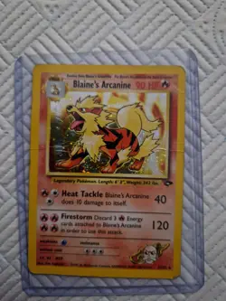Blaine's Arcanine Pokemon Trading Card 1/132 Gym Challenge Holo - Image 1