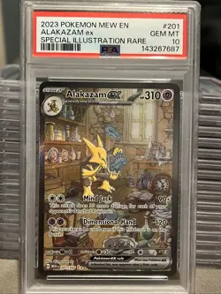 Pokemon Alakazam EX TCG Scarlet Violet-151 SIR Card 201/165 PSA 10 - Image 1