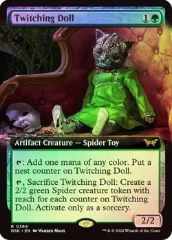 Twitching Doll (Extended Art) Foil 384 R Duskmourn: House of Horror Near Mint - Image 1
