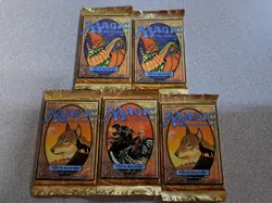 MTG Magic the Gathering 5th Edition Factory Sealed Five Booster Packs - English 787551252101 - Image 1