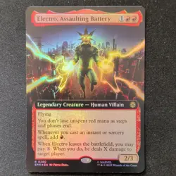 Wizards Electro, Assaulting Battery Marvel 0260 Legendary Creature Foil Rare Red - Image 1