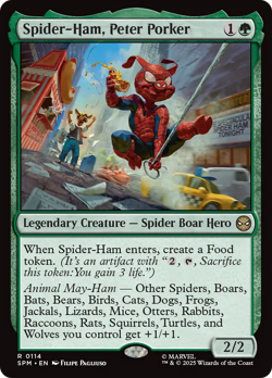 Spider-Ham, Peter Porker (FOIL) x1 - MTG Marvel's Spider-Man SPM #114 - Image 1