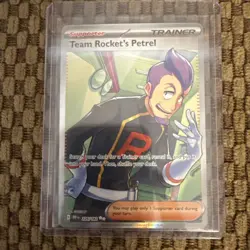 Destined Rivals Team Rocket’s Petrel Ultra Rare Full Art Holographic Trainer NM - Image 1