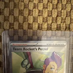 Destined Rivals Team Rocket’s Petrel Ultra Rare Full Art Holographic Trainer NM - Image 5