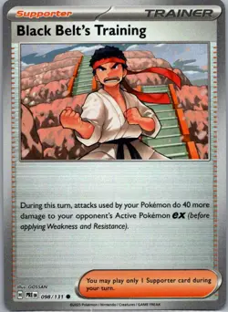 Black Belt's Training 098/131 Common Prismatic Evolutions Pokemon Poke Ball NM - Image 1