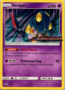 Seviper SM46 Promo SM Burning Shadows Promos Pokemon Card - Image 1