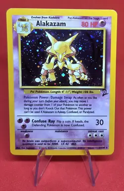 2000 Pokemon Base Set 2 Alakazam #1 - English Holo 1/130 - VINTAGE - Image 1