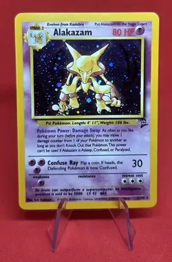 2000 Pokemon Base Set 2 Alakazam #1 - English Holo 1/130 - VINTAGE - Image 2