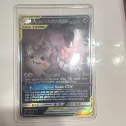 Pokemon Gengar & Mimikyu GX TAG TEAM Ultra Rare Full Art Holo SM Team Up 165/181 - Image 1