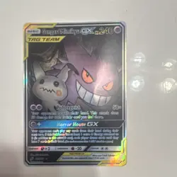 Pokemon Gengar & Mimikyu GX TAG TEAM Ultra Rare Full Art Holo SM Team Up 165/181 - Image 2