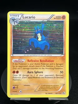 Pokemon TCG Lucario 80/113 Legendary Treasures Holo Rare LP - Image 1