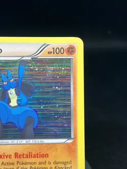 Pokemon TCG Lucario 80/113 Legendary Treasures Holo Rare LP - Image 3
