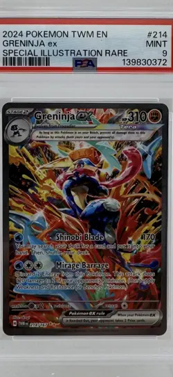 Pokemon TCG Twilight Masquerade Greninja ex 214/167 English PSA 9 - Image 2