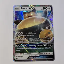 Pokemon Snorlax GX SM05 Promo Full Art Holo Basic HP 190 Pulverizing Pancake GX… - Image 1