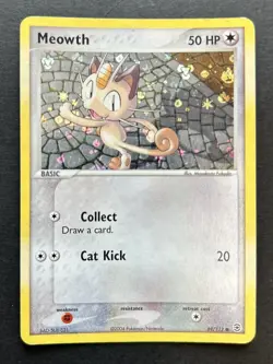 Meowth 69/112 FireRed & LeafGreen Holo Pokemon MP - Image 1