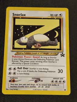 Pokemon Card Snorlax 49 Eevee Promo WOTC Wizards Black Star Rare LP 2002 #1 - Image 1
