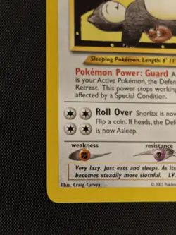 Pokemon Card Snorlax 49 Eevee Promo WOTC Wizards Black Star Rare LP 2002 #1 - Image 4