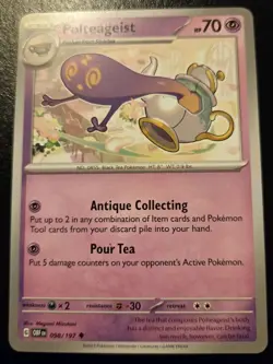 Polteageist 098/197 Uncommon Scarlet & Violet: Obsidian Flames Pokemon TCG - Image 1