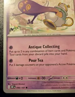 Polteageist 098/197 Uncommon Scarlet & Violet: Obsidian Flames Pokemon TCG - Image 4