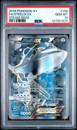 2016 Pokemon - XY Steam Siege - Steelix EX 108/114 Full Art - PSA 10 - Image 1