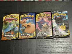 Pokemon: Sun & Moon - Team Up Booster Packs ART SET (4 Packs) - Image 1