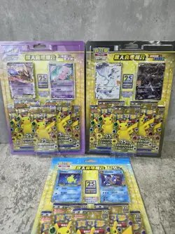 Pokemon TCG 25th Anniversary Mewtwo & Magikarp & Balck & White Chenese Set Of 3 - Image 1