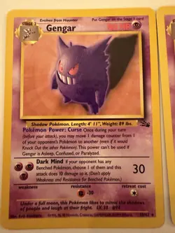 Pokemon Gengar Bundle –Base Set 20/62 – Non-Holo – WotC – LP - Image 1