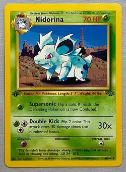 Pokemon 1st EDITION Nidorina #40/64 Uncommon - 1999 Jungle Set - NM Condition - Image 1