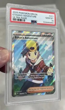 Pokemon Ethan’s Adventure 221/182 Ultra Rare PSA 10 GEM 💎 MINT - Image 5