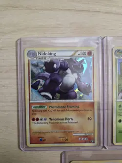 Pokemon Heart Gold Soul Silver Cracked Holo Lot Blastoise Nidoking & Torterra - Image 2