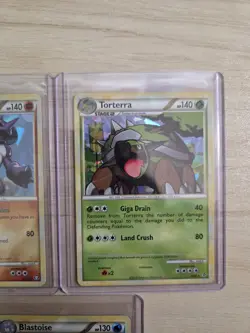 Pokemon Heart Gold Soul Silver Cracked Holo Lot Blastoise Nidoking & Torterra - Image 3