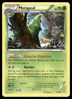 Pokemon TCG Pokemon Metapod Metapod Uncommon Regular - Image 1