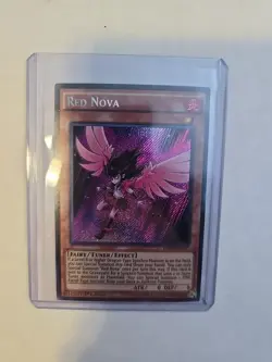 Yugioh Red Nova Secret Rare 1st Edition DRL3-EN017 Never Played - Image 1
