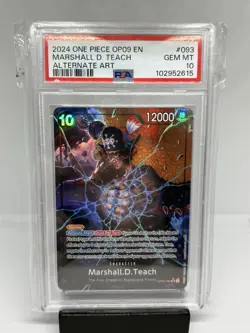 One Piece OP09-093 Marshall D. Teach SR Alt Art PSA 10 (ENG) - Image 1