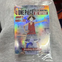 Bandai Namco One Piece Card Game US Voyage Basketball Pack Monkey D. Luffy Holo… - Image 1